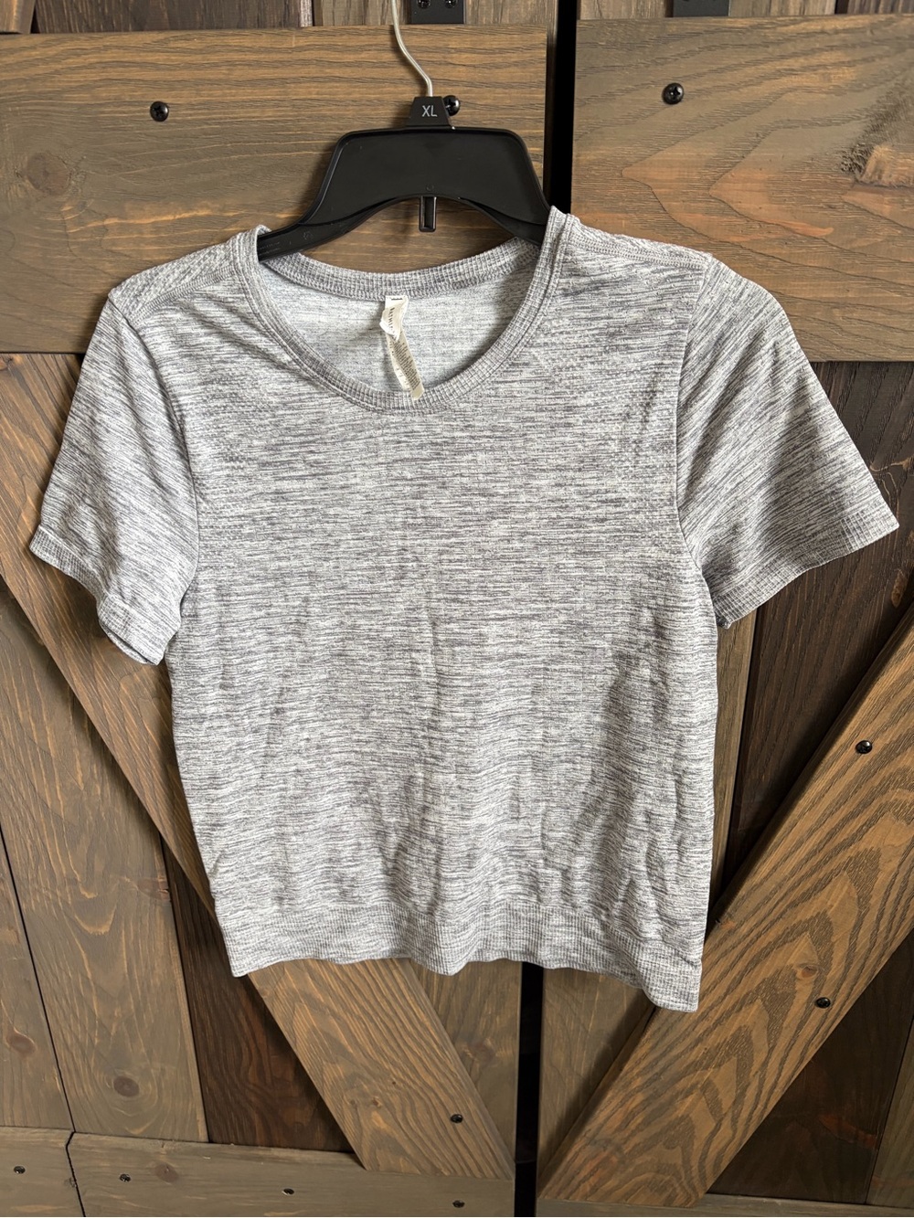 Athleta Heather Gray Short Sleeve Crew Top